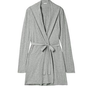 SKIN Organic Pima cotton-jersey robe in Gray NWT Size 3/ US 8